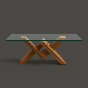 CrissCross Glass Coffee Table