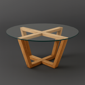 Stellar Weave Glass Coffee Table