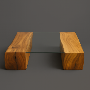 RiftLine Glass Coffee Table