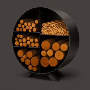 RoundQuad Firewood Storage