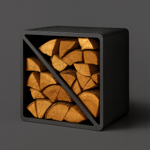 Cube Diagonal Firewood Holder