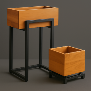 Ascend Tall & Perch Cube Planters