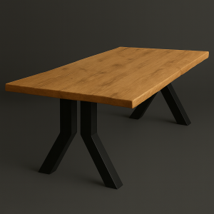 Y-Leg Live-Edge Dining Table