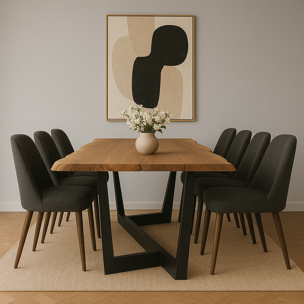 ContourFrame Live-Edge Dining Table - Image 3