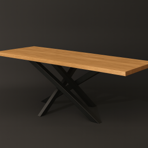 CrossBeam Live-Edge Dining Table